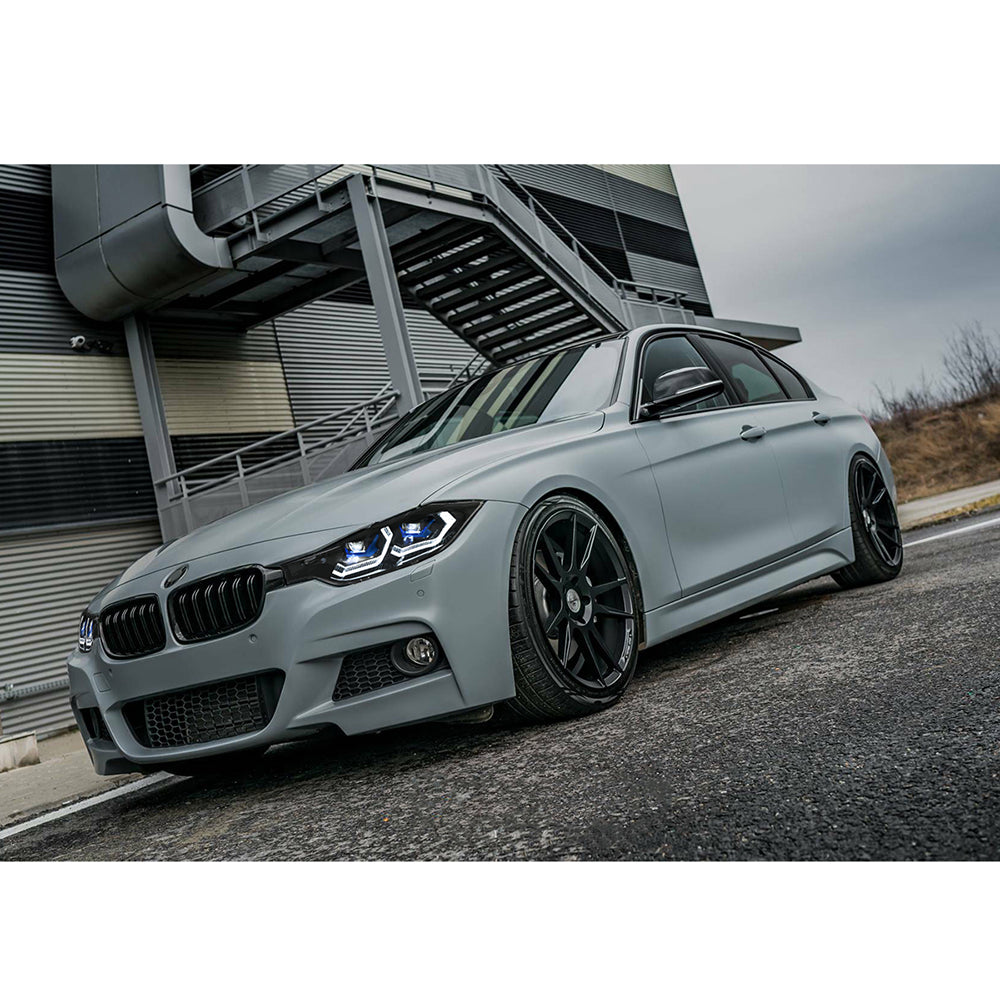 BMW 3-Series (2013-2018 F30/F31 328i/335i) LED Headlight Assembly, Dual-Color-DRL, Premium Projector Upgrade - Kuerled
