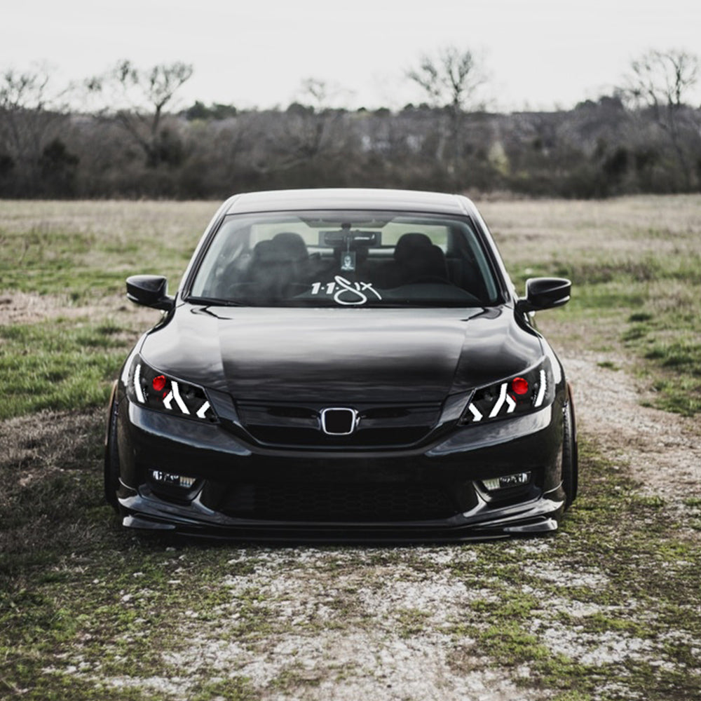 LED Headlight for 2013-2015 Accord 4door (Include Hybrid/LX/Touring Models),Easy Installation, Plug and Play with Devil Eye - Kuerled