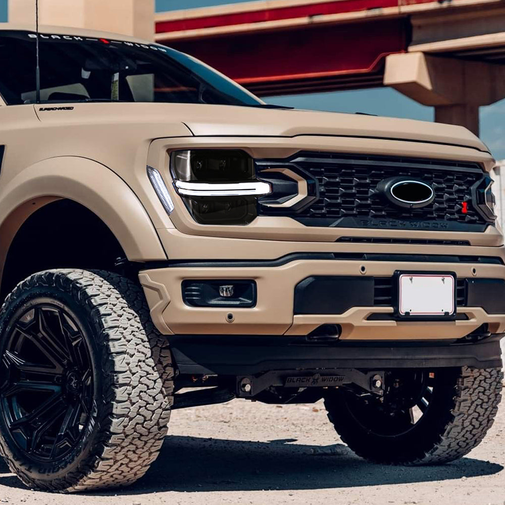 Full LED Headlights Pair for 2024–2025 Ford F-150, 4-Projector with DRL, Startup & Sequential Turn Animation, Plug & Play for STX / XLT / XL/ Tremor - Kuerled