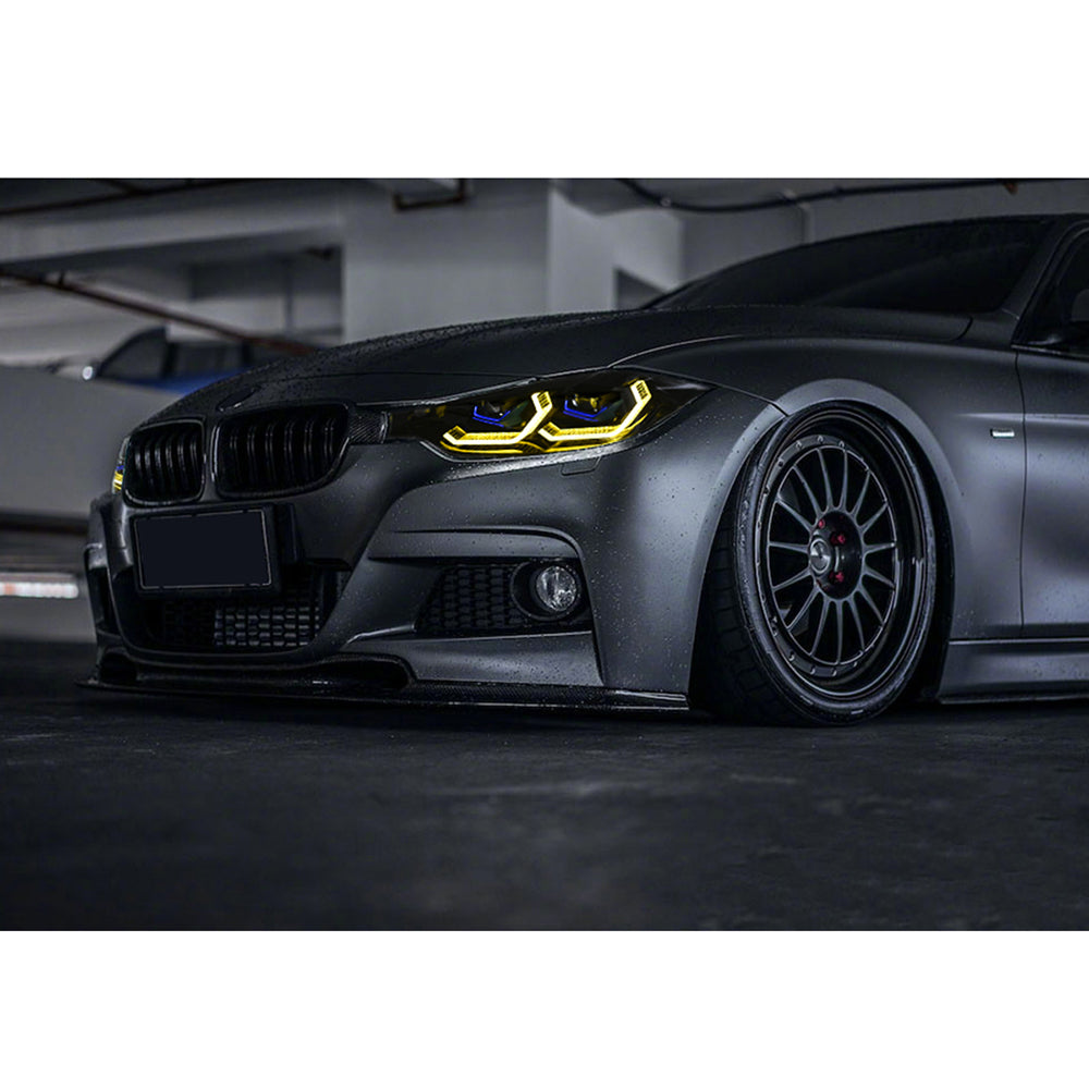 BMW 3-Series (2013-2018 F30/F31 328i/335i) LED Headlight Assembly, Dual-Color-DRL, Premium Projector Upgrade - Kuerled
