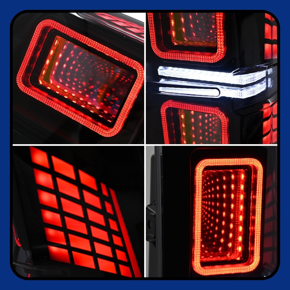 2009-2018 Dodge RAM 1500 & 2013-2018 Dodge RAM 2500 LED Tail Lights, Red Clear Assembly, Plug & Play Upgrade - Kuerled