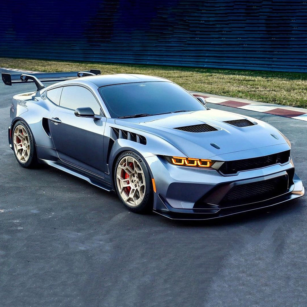 LED Headlight with Triple Projector & Dynamic Animation for 2024–2025 Ford Mustang EcoBoost / GT | Plug & Play Upgrade - Kuerled
