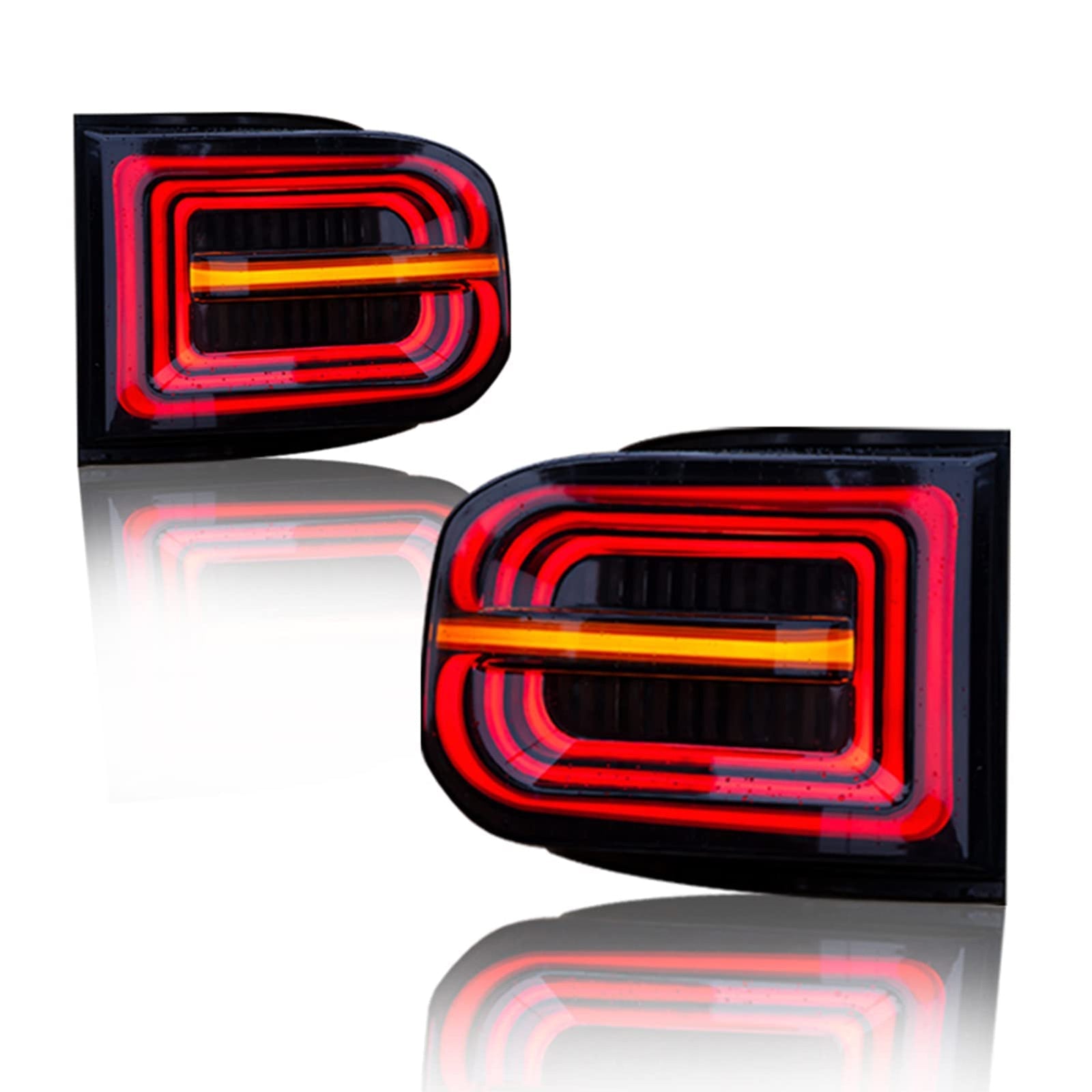 KuerLED Smoked Tail Lights For 2007-2014 Toyota FJ Cruiser Rear Lamps Assembly - KuerLED