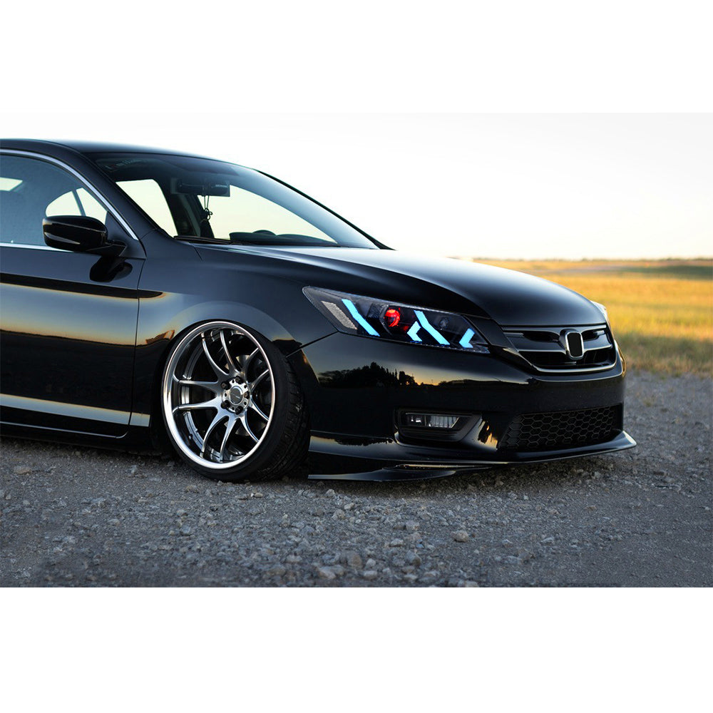 LED Headlight for 2013-2015 Accord 4door (Include Hybrid/LX/Touring Models),Easy Installation, Plug and Play with Devil Eye - Kuerled