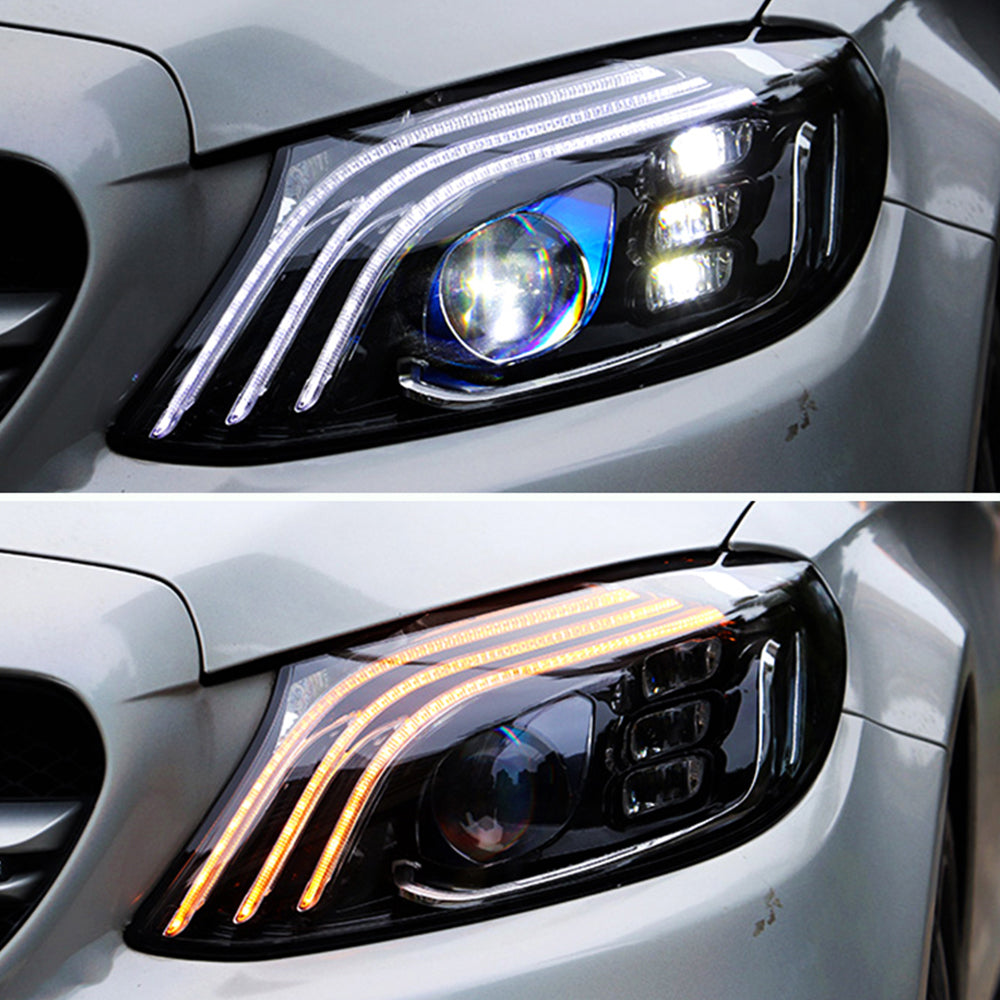 For 2015-2021 Mercedes-Benz W205 C180 C200 C260 Led Headlights Assembly and Maybach Exelero same model - KuerLED