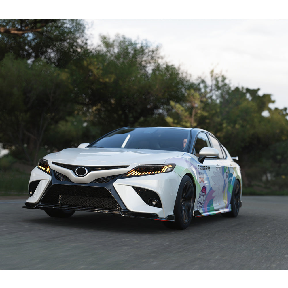 2018-2024 Toyota Camry LE/SE/XLE/XSE/TRD RGB LED Headlights Assembly, Audi Style with Sequence Animation