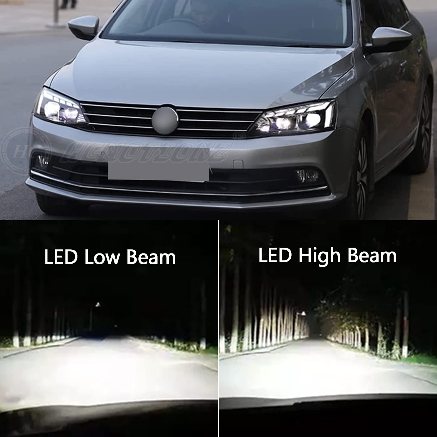 KuerLED LED Headlight Assembly for 2012-2018 VW Volkswagen Jetta MK6 With Startup Animation Sequential Turn Signal - KuerLED