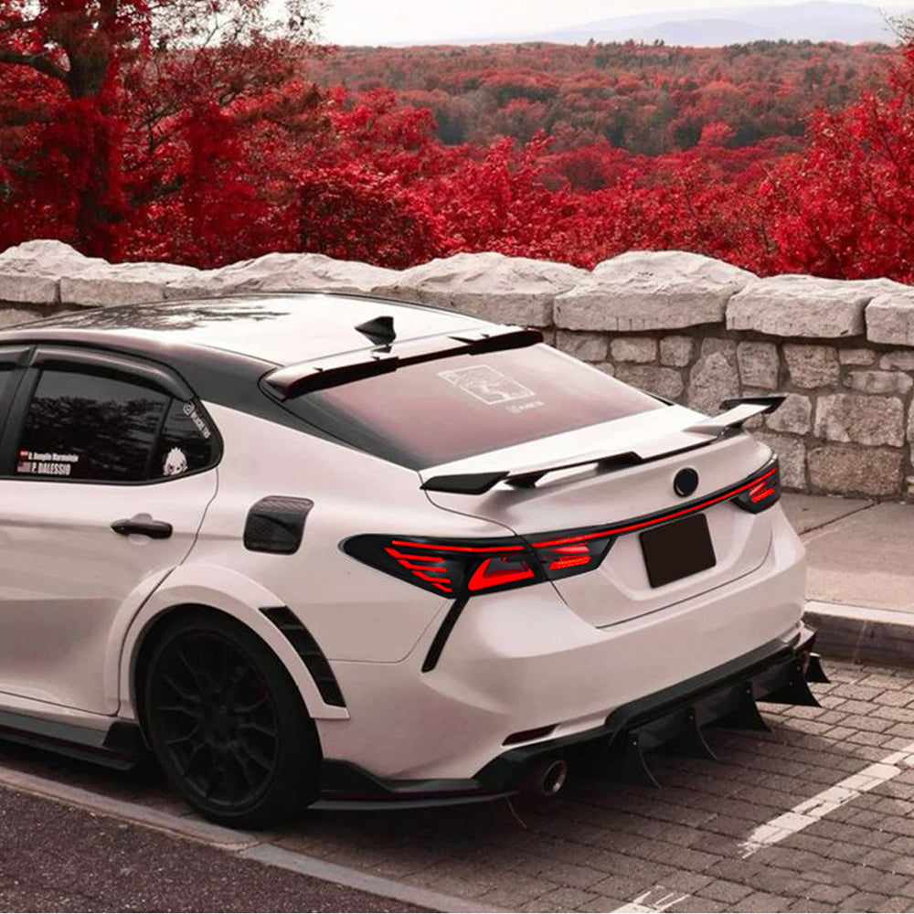 New Style Smoked/RGB LED Tail Lights for 2018–2024 Toyota Camry w/ Start-Up Animation – Sequential Rear Lights Replacement - Kuerled