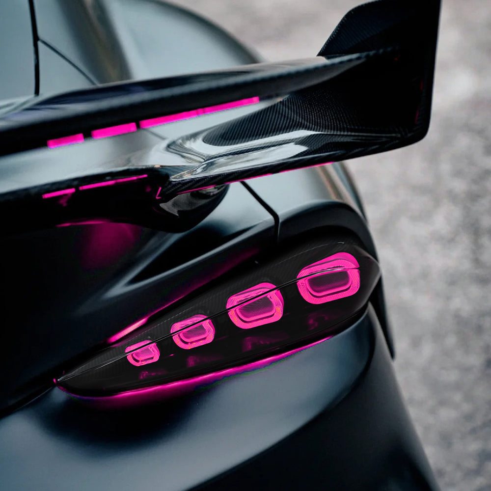 RGB Tail Light Carbon Fiber Style for 2020-2024 Toyota GR Supra A90 & A91 Start up Animation DRL Sequential Indicator Rear Lamp Assembly