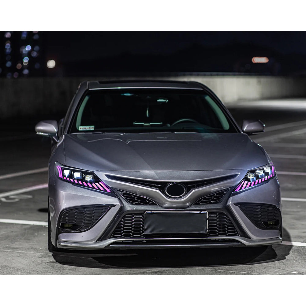 2018-2024 Toyota Camry LE/SE/XLE/XSE/TRD RGB LED Headlights Assembly, Audi Style with Sequence Animation