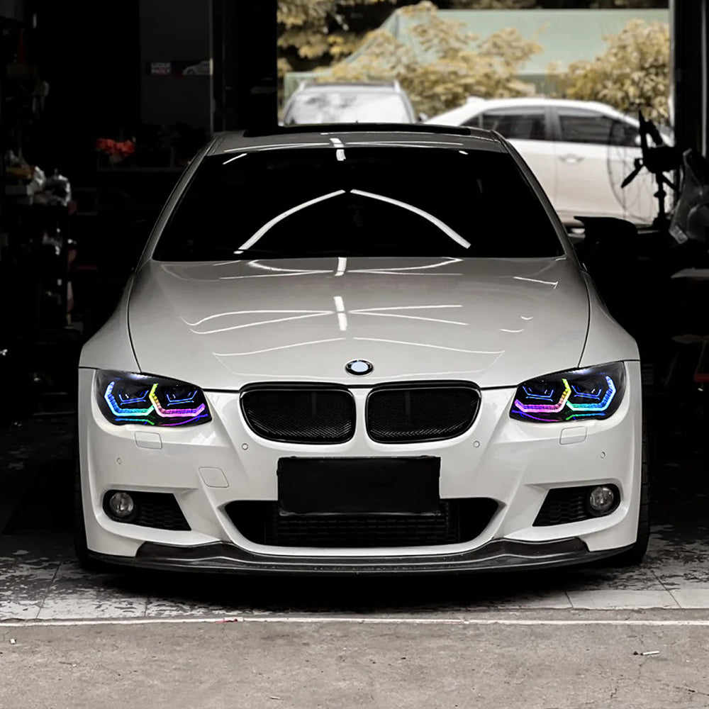 BMW 3-Series RGB LED Headlights (2011-2013 E92/E93/Coupe), Fits 325i/328i/335i, Plug and Play, Easy Installation - Kuerled
