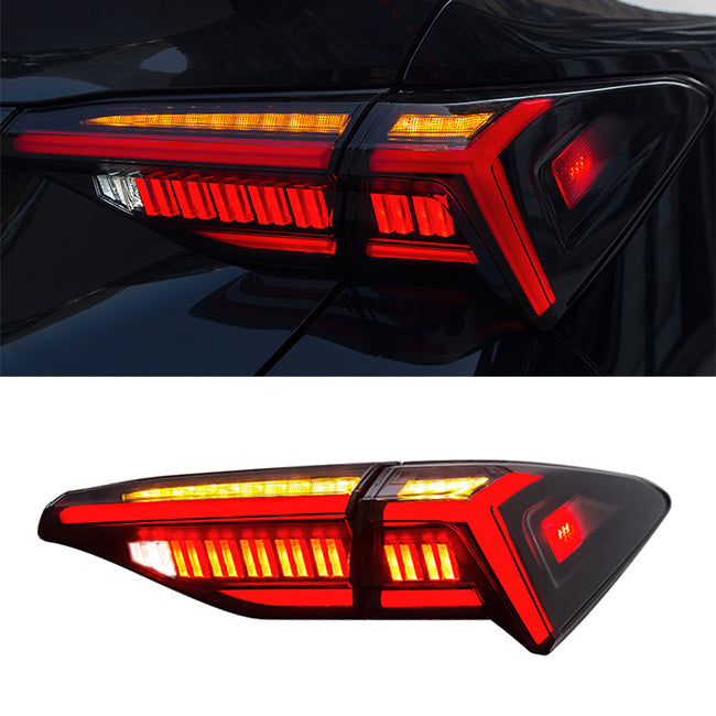 For 2019 2020 2022 Toyota Avalon Led DRL Modified Lights, with Spoiler Lights Car Light Assembly(Smoke) - KuerLED