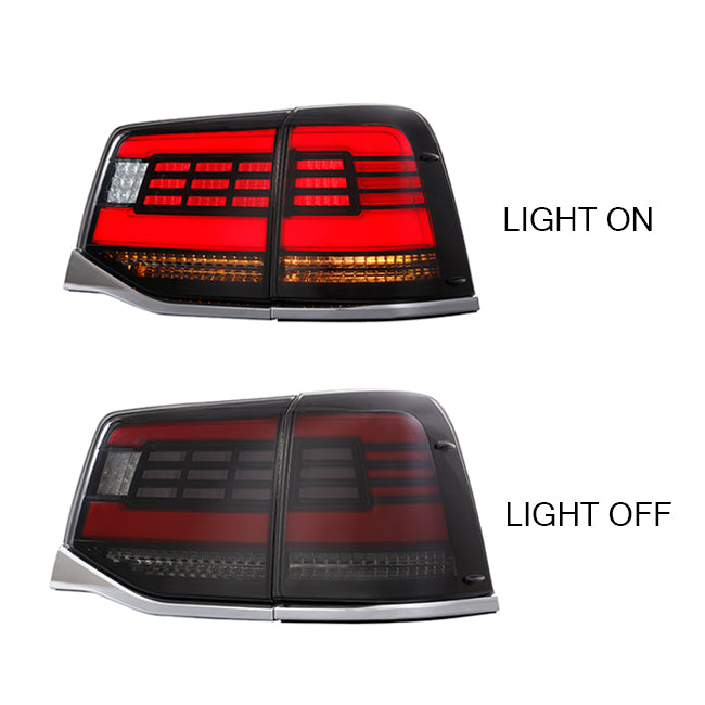 For 2016-2020 Toyota Land Cruiser Led Tail Light Assemblies with turn sequence signal light - KuerLED