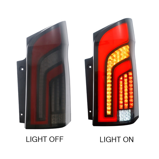 KuerLED Led Tail Light For 2015-2019 Mercedes-Benz Vito M447 MPV Rear Lamps Assembly (Smoked/Red) - KuerLED