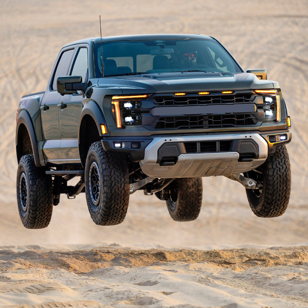Full LED Headlights Pair for 2024 – 2025 Ford F-150, With DRL, Plug & Play, Only for Lariat/King Ranch/Platinum/Raptor - Kuerled
