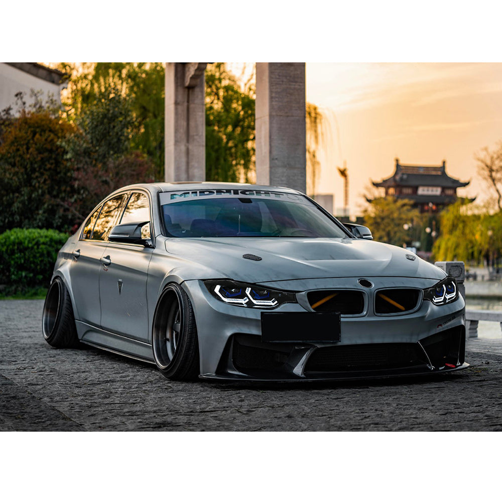 BMW 3-Series (2013-2018 F30/F31 328i/335i) LED Headlight Assembly, Dual-Color-DRL, Premium Projector Upgrade - Kuerled