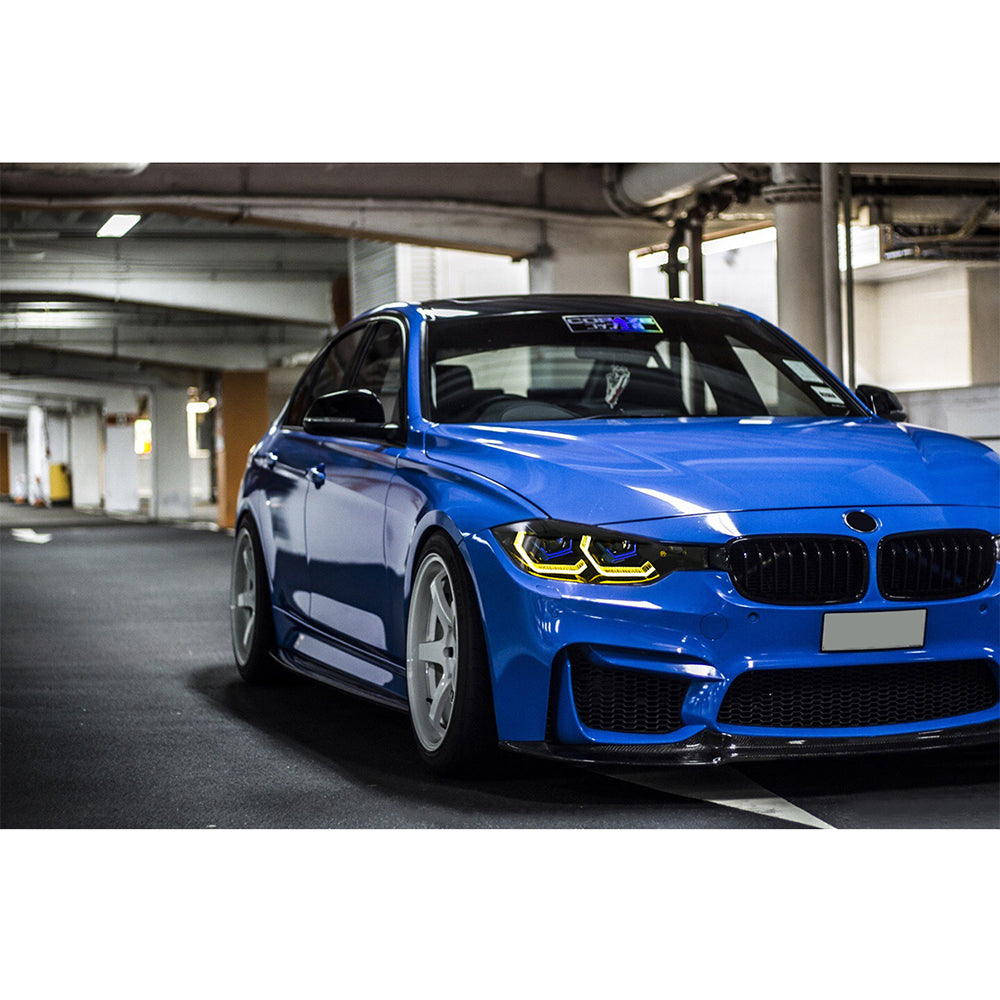BMW 3-Series (2013-2018 F30/F31 328i/335i) LED Headlight Assembly, Dual-Color-DRL, Premium Projector Upgrade - Kuerled
