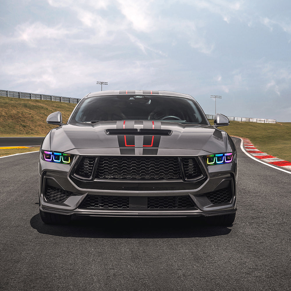 RGB LED Headlight with Triple Projector for 2024–2025 Ford Mustang EcoBoost / GT | Dynamic Animation & App Control