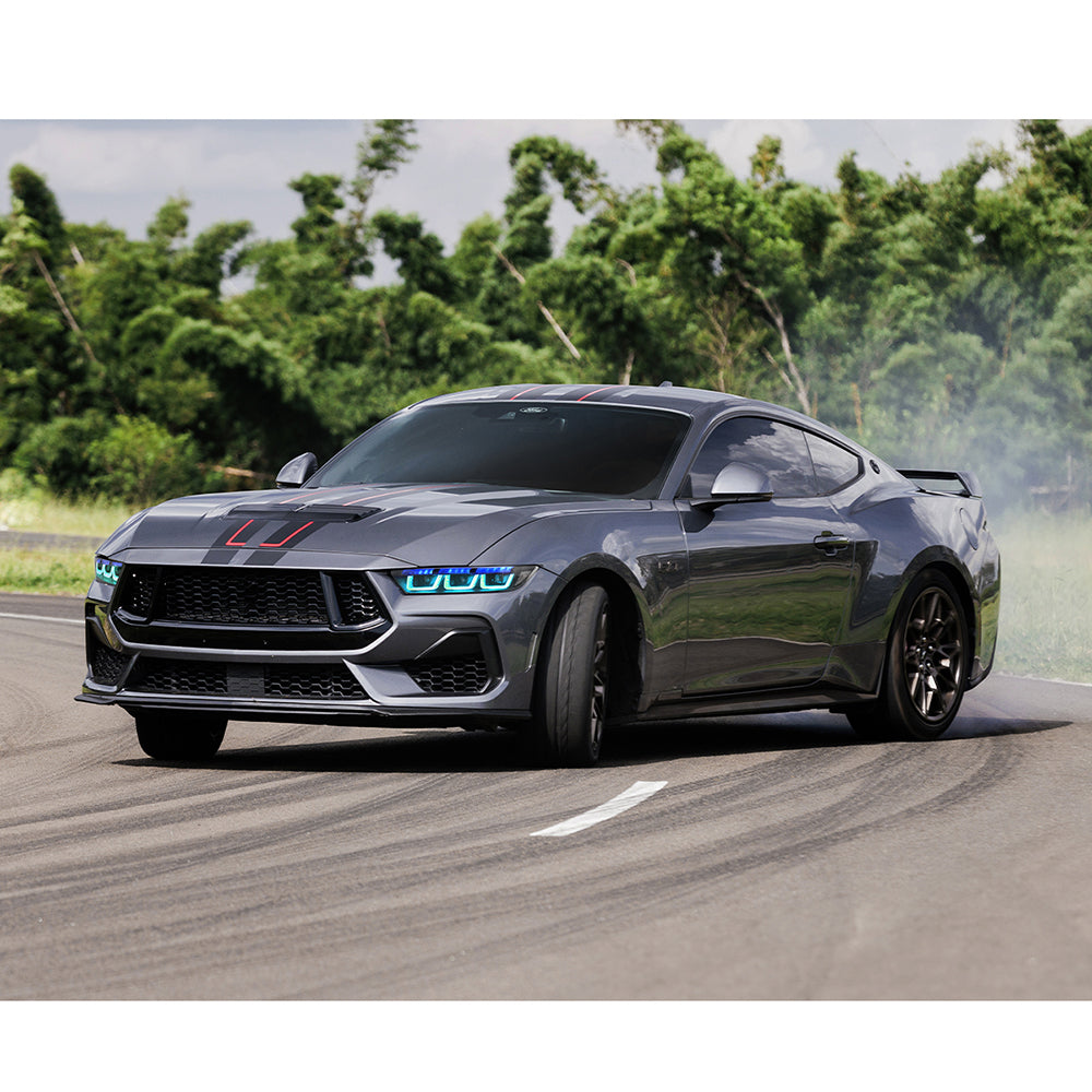 RGB LED Headlight with Triple Projector for 2024–2025 Ford Mustang EcoBoost / GT | Dynamic Animation & App Control