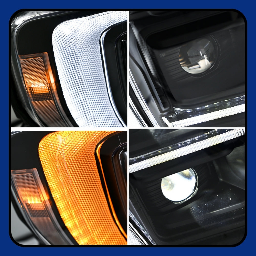 2022-2024 Ford F-150 Full LED Headlights, 14th Generation, P702 Front Assembly, Plug & Play - Kuerled