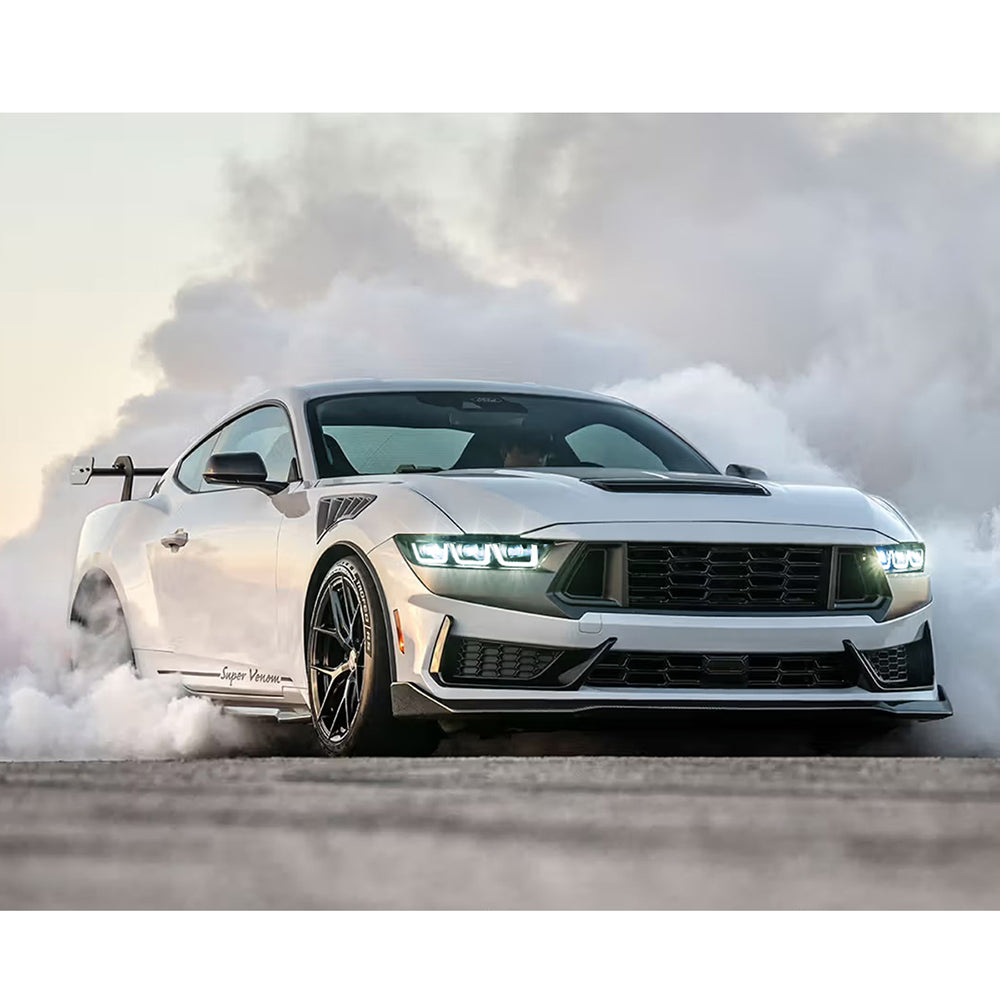 LED Headlight with Triple Projector & Dynamic Animation for 2024–2025 Ford Mustang EcoBoost / GT | Plug & Play Upgrade