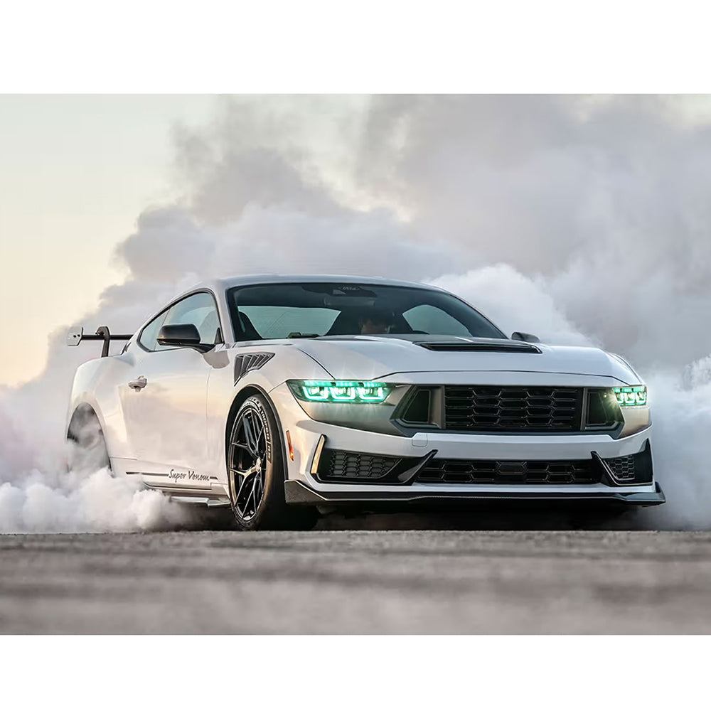 RGB LED Headlight with Triple Projector for 2024–2025 Ford Mustang EcoBoost / GT | Dynamic Animation & App Control