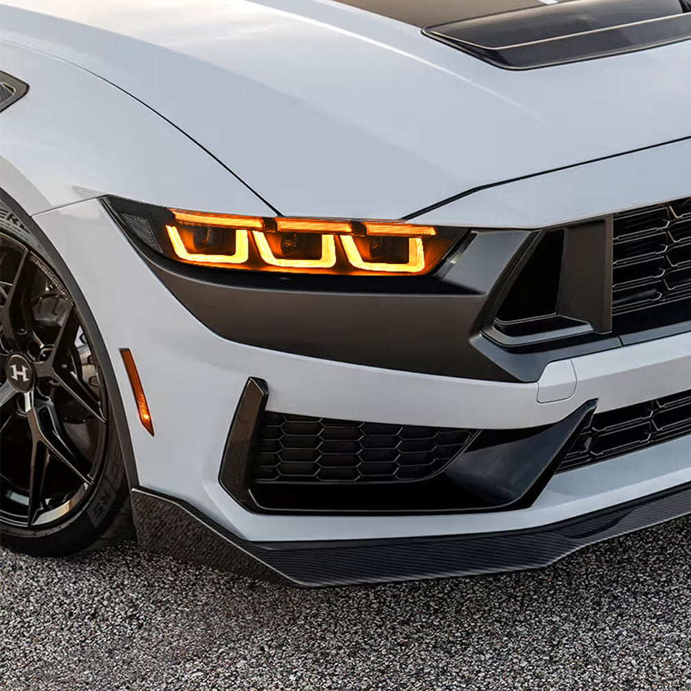 LED Headlight with Triple Projector & Dynamic Animation for 2024–2025 Ford Mustang EcoBoost / GT | Plug & Play Upgrade - Kuerled
