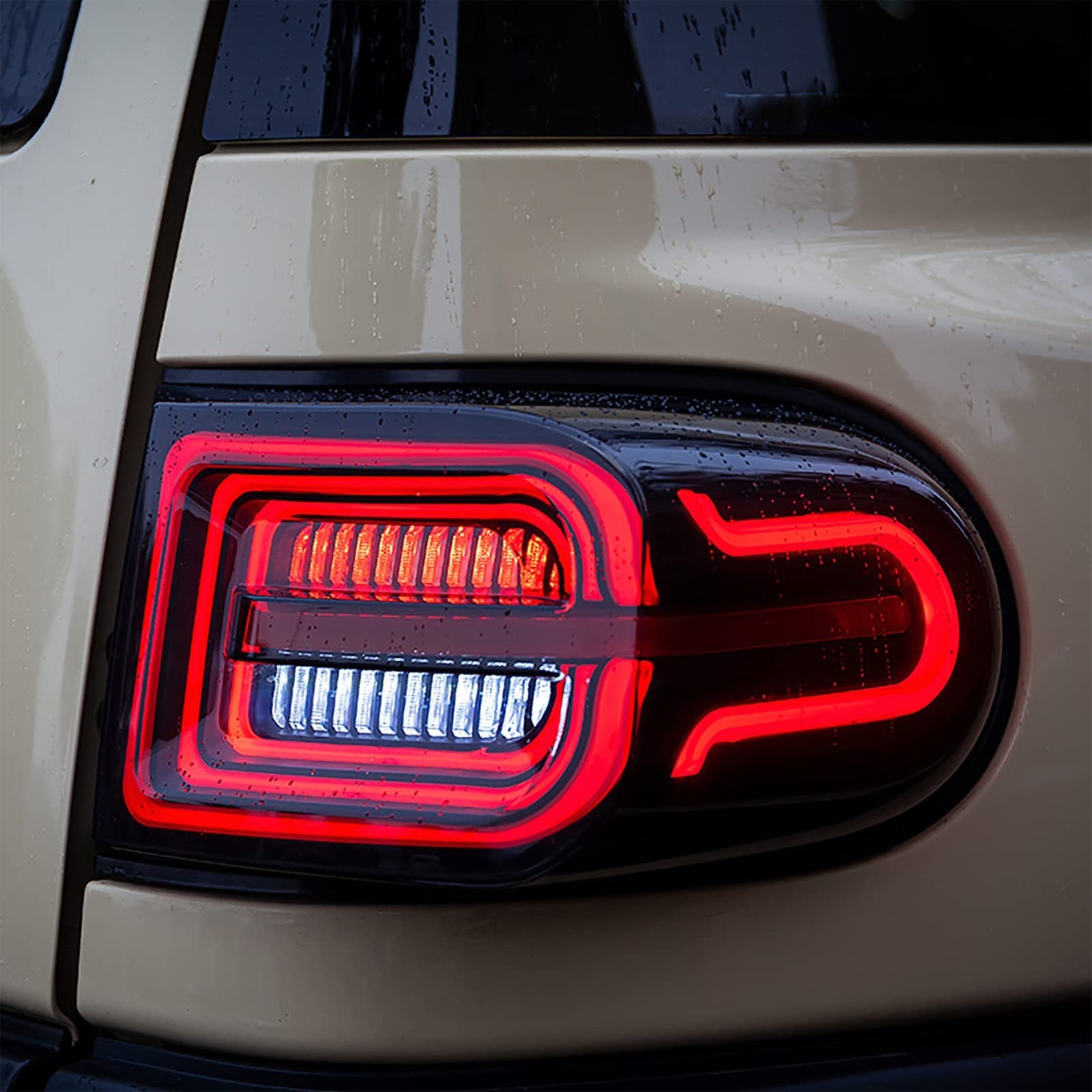 KuerLED Smoked Tail Lights For 2007-2014 Toyota FJ Cruiser Rear Lamps Assembly - KuerLED