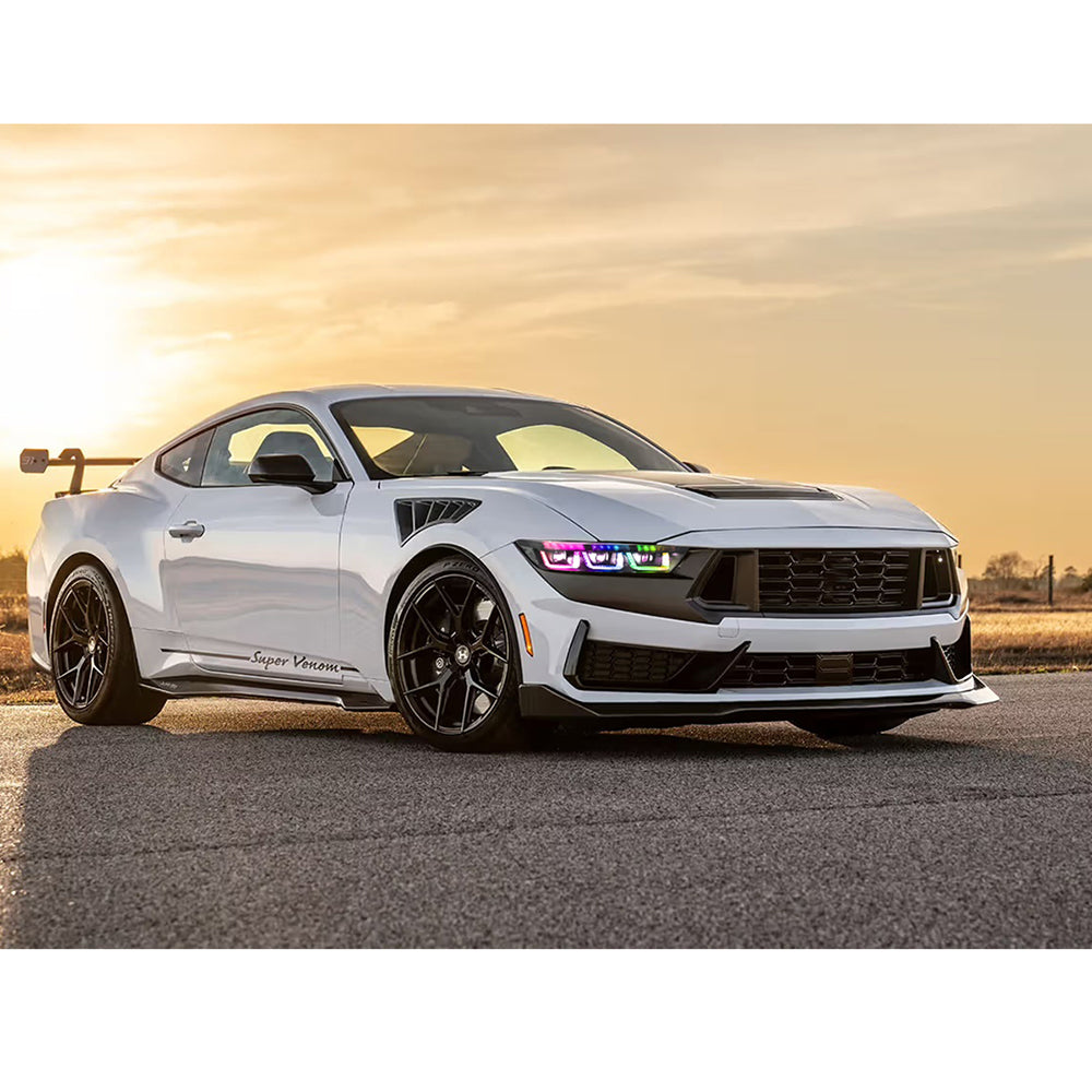 RGB LED Headlight with Triple Projector for 2024–2025 Ford Mustang EcoBoost / GT | Dynamic Animation & App Control