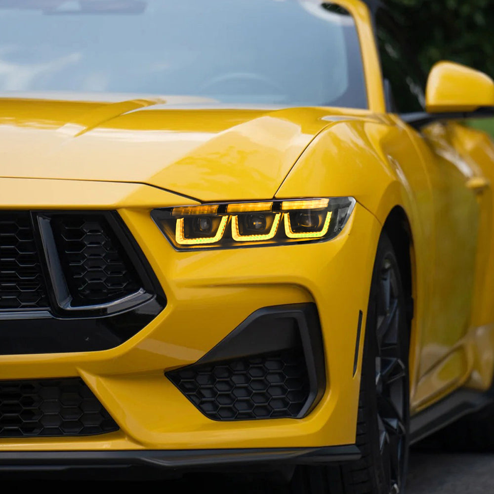 RGB LED Headlight with Triple Projector for 2024–2025 Ford Mustang EcoBoost / GT | Dynamic Animation & App Control