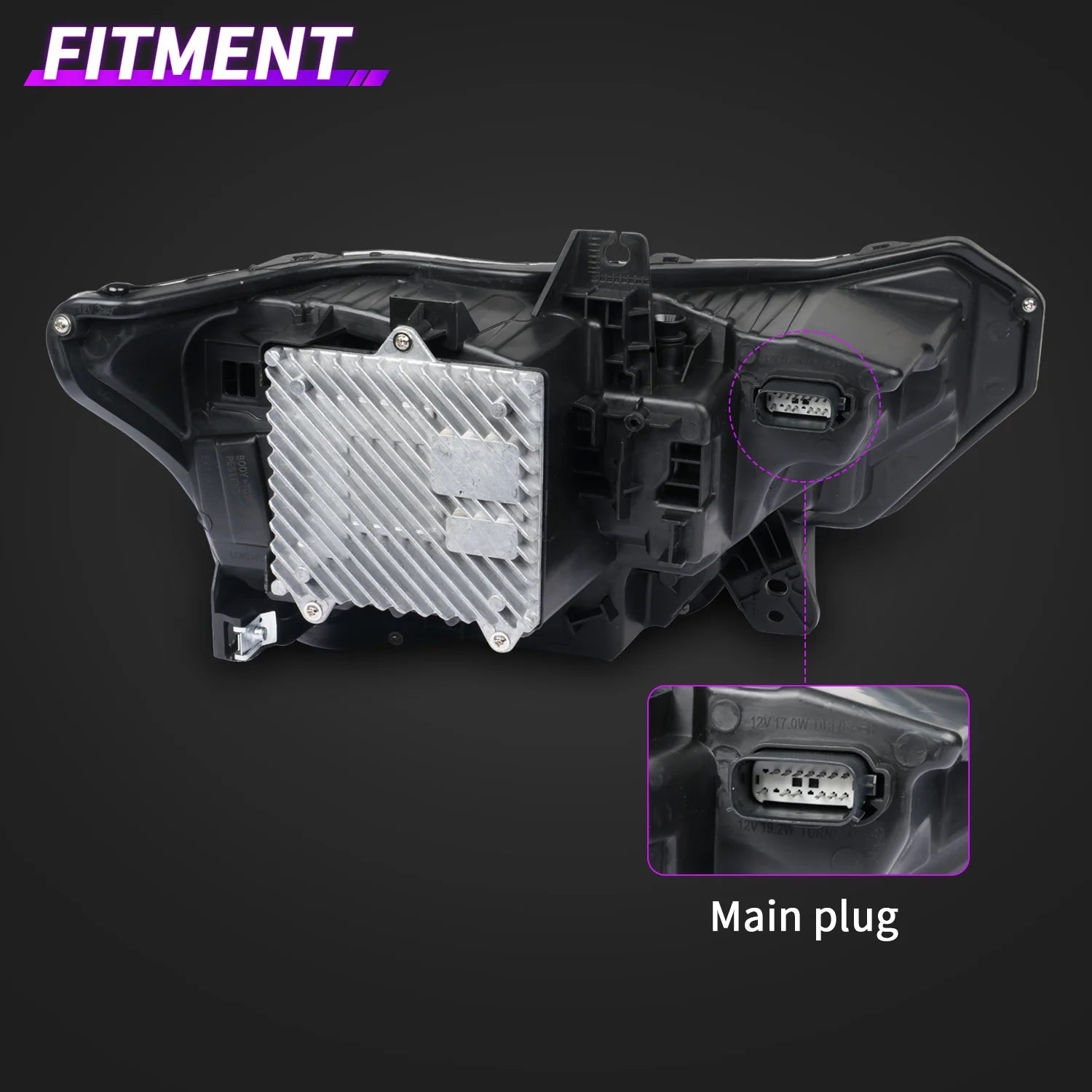 LED Headlight with Premium Triple-Projector for 2024-2025 Ford Mustang EcoBoost/GT, Plug & Play Upgrade
