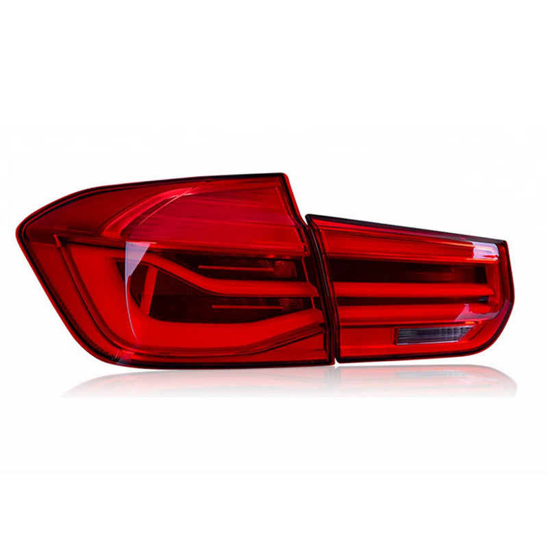 For 2013-2018 BMW F30 F35 320i 328i 335i Led Tail Lights (Smoked/Red) - KuerLED