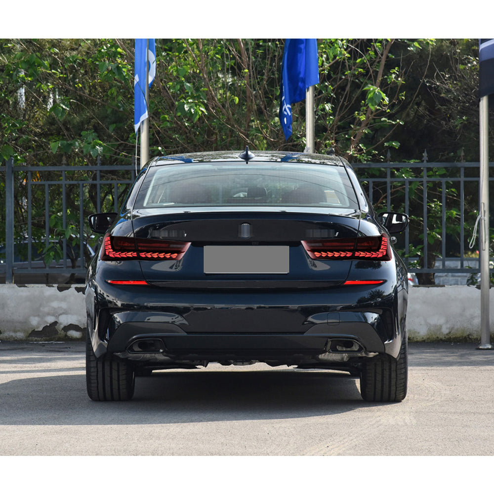 BMW 3 Series G20 G80 M3 (2019-2021) LED Dragon Scale Tail Lights - Dynamic Animation