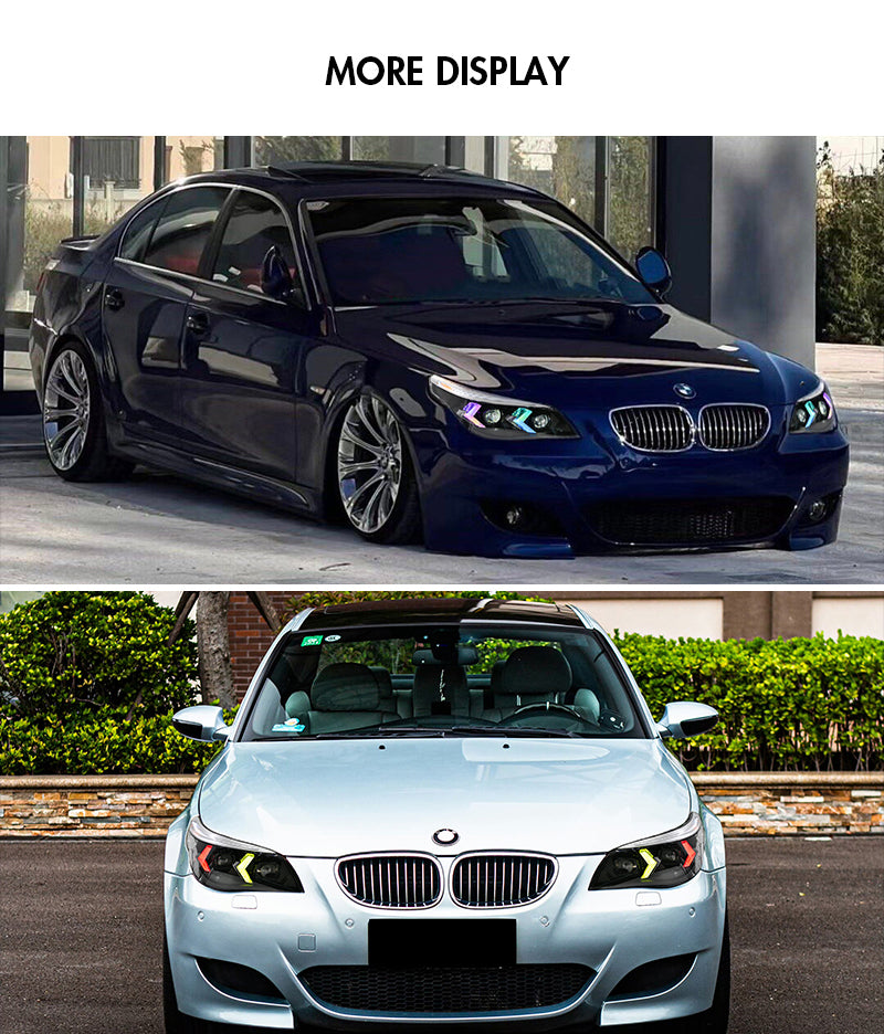 BMW 5-Series (2004-2010 E60/E61) RGB LED Headlight Assembly, Premium P ...