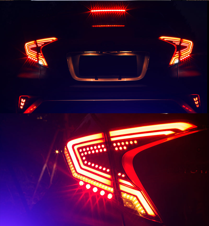 For 2018-2020 Toyota CHR/C-HR LED Somked/Red Tail Lights (NOT For 2021 C-HR GR Sport Models) - KuerLED