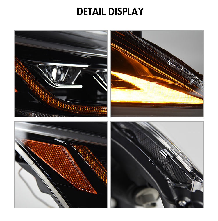 KuerLED LED Headlight For 2010-2012 Lexus ES350 Sequential Headlight Assembly - KuerLED