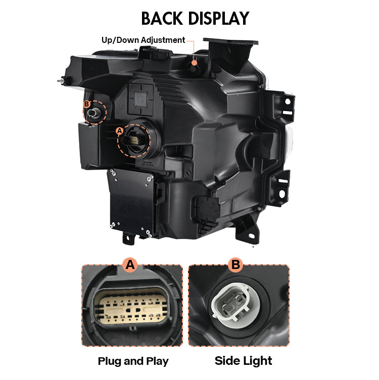 Installed KuerLED headlight pair on a Ford F-150