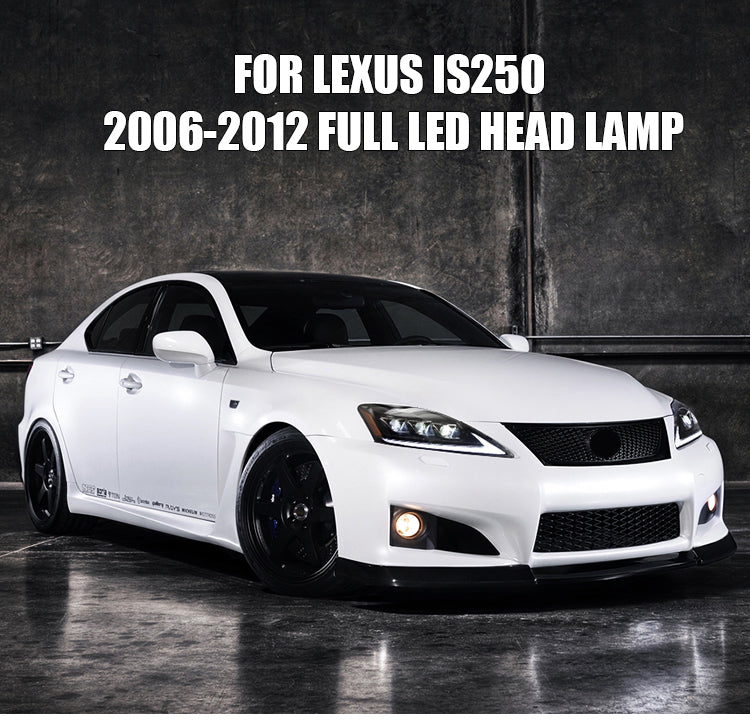 KuerLED Led Headlight For 2006-2012 Lexus IS250C IS350C, 2008-2014 Lexus ISF Headlights with Sequential Turn Signal Projector - KuerLED