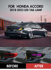 New RGB Taillights for Honda Accord Tail Lights 2018-2022 LX Sport EX EX-L Touring 10th Gen Accessory - KuerLED