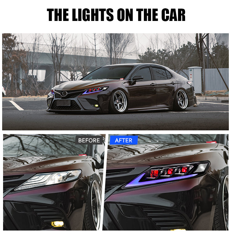 COOLDNA LED Tail Lights for Toyota Camry SE LE XSE XLE TRD 2018 2019 2020 2021 2022 2023 Taillights Assembly RGB DRL with Sequential Turn Signal/Start Up Animation/Passenger & Driver Side COOLDNA LED Tail Lights for Toyota Camry SE LE XSE XLE TRD 2018 2019 2020 2021 2022 2023 Taillights Assembly RGB DRL with Sequential Turn Signal/Start Up Animation/Passenger & Driver Side