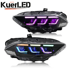 Ford Mustang S650 (2018-2022) RGB LED Headlights, Projector Front Lamp Assembly - Kuerled