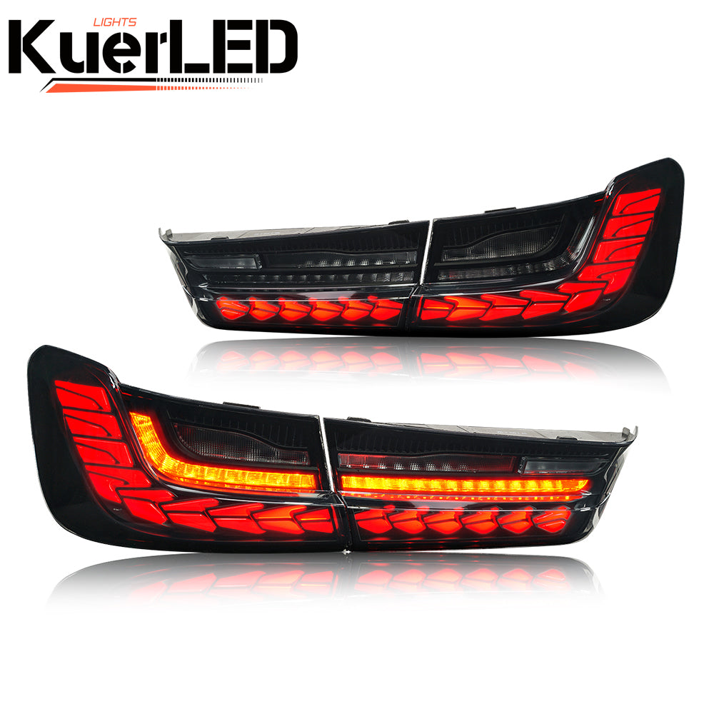 BMW 3 Series G20 G80 M3 (2019-2021) LED Dragon Scale Tail Lights - Dynamic Animation - Kuerled