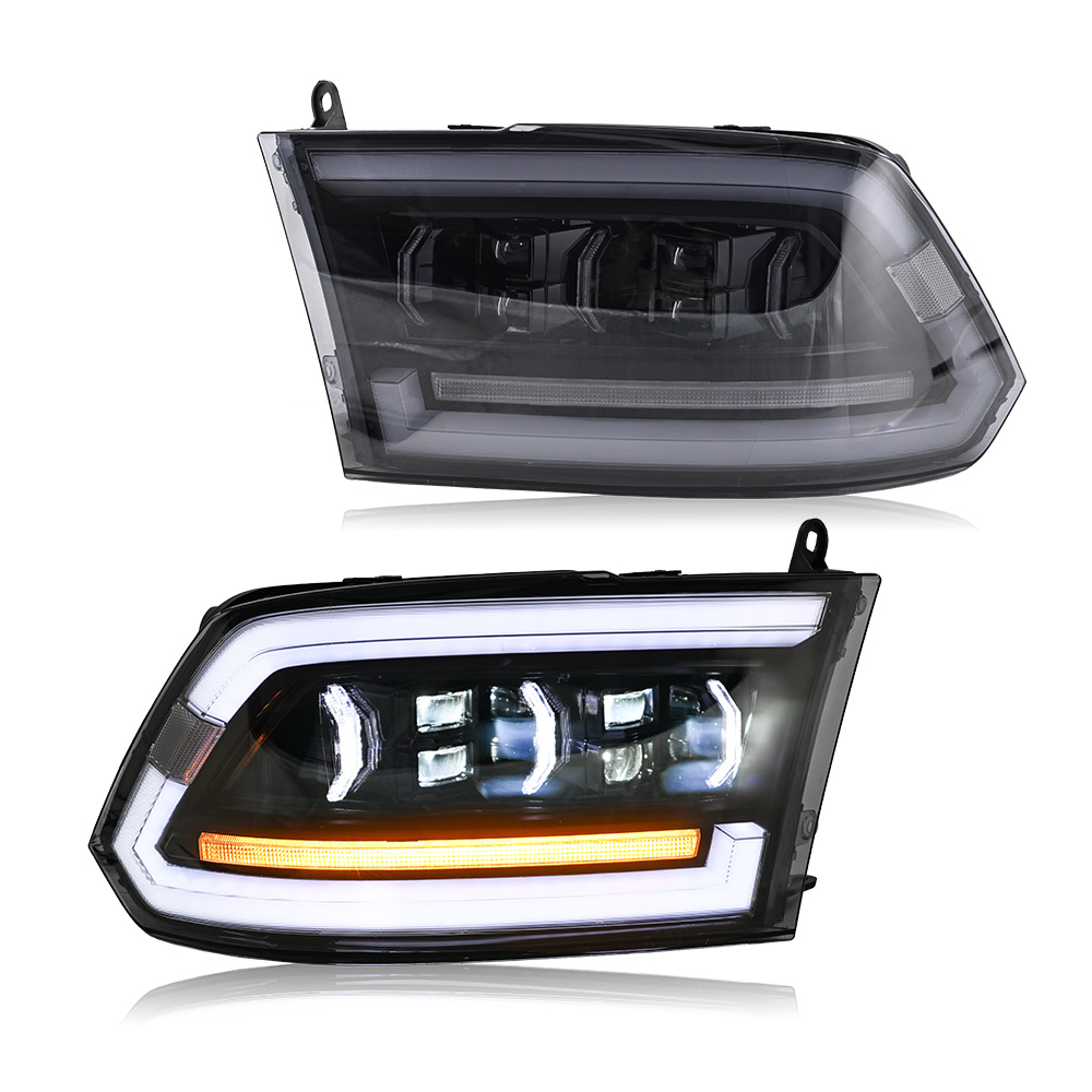 Dodge RAM 1500 (2009-2018) RAM 1500 2500 (2013-2018) LED Headlights, Sequential Turn Signal, Plug & Play Upgrade - Kuerled