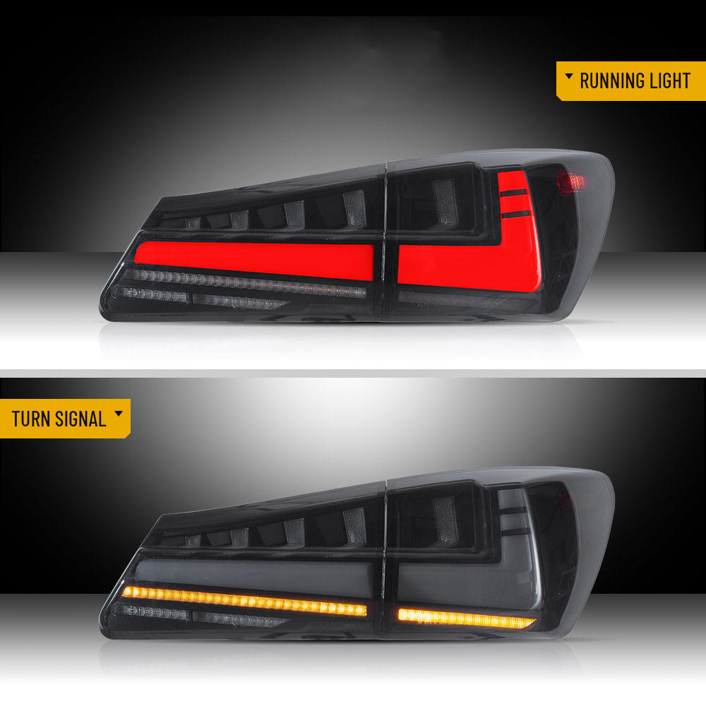 KuerLED RGB Tail Light For 2006-2012 Lexus IS250 IS350 ISF LED Tail Light Sequential Signal Light - KuerLED