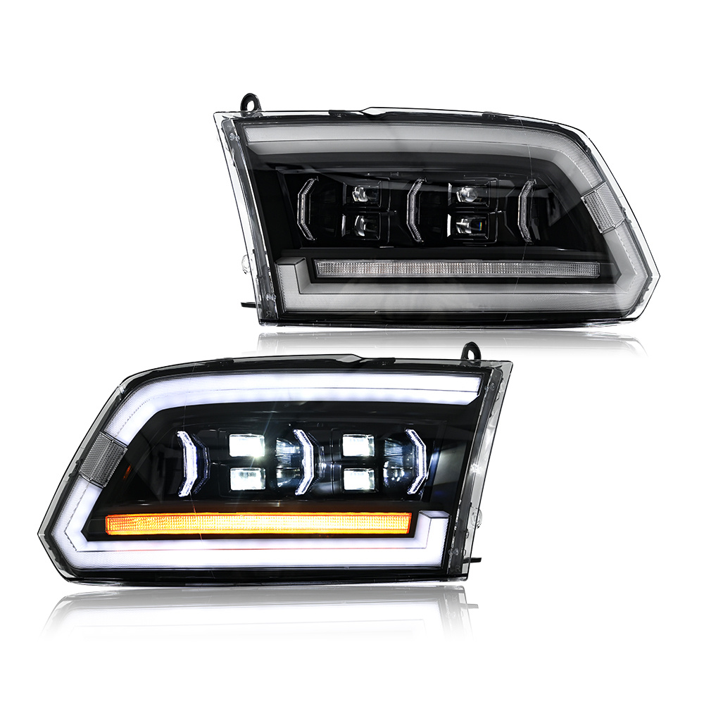 Dodge RAM 1500 (2009-2018) RAM 1500 2500 (2013-2018) LED Headlights, Sequential Turn Signal, Plug & Play Upgrade - Kuerled