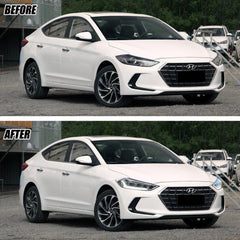 KuerLED Devil eyes Headlight For 2017 2018 Hyundai Elantra Headlights With Dynamic Animation Lights - KuerLED