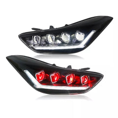 KuerLED Devil eyes Headlight For 2012-2016 Hyundai Elantra 3rd Gen Headlights With Dynamic Animation Lights - KuerLED