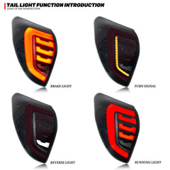 KuerLED LED Tail Lights for 2009-2012 Toyota RAV4 Smoked Sequential Indicator Rear Lamps - KuerLED