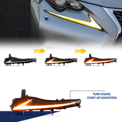 KuerLED LED Daytime Running Light for 2014-2020 Lexus IS250 IS350 IS200t IS300 W/Start up Animation With Sequential Turn Signal - KuerLED