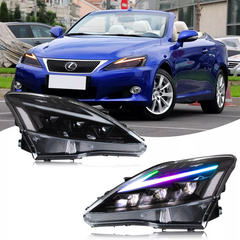 KuerLED RGB Headlight for Lexus IS250/ IS250C IS350 IS350C IS220d 2006-2013, ISF 2008-2014 With DRL Start UP Animation & Sequential Indicator - KuerLED